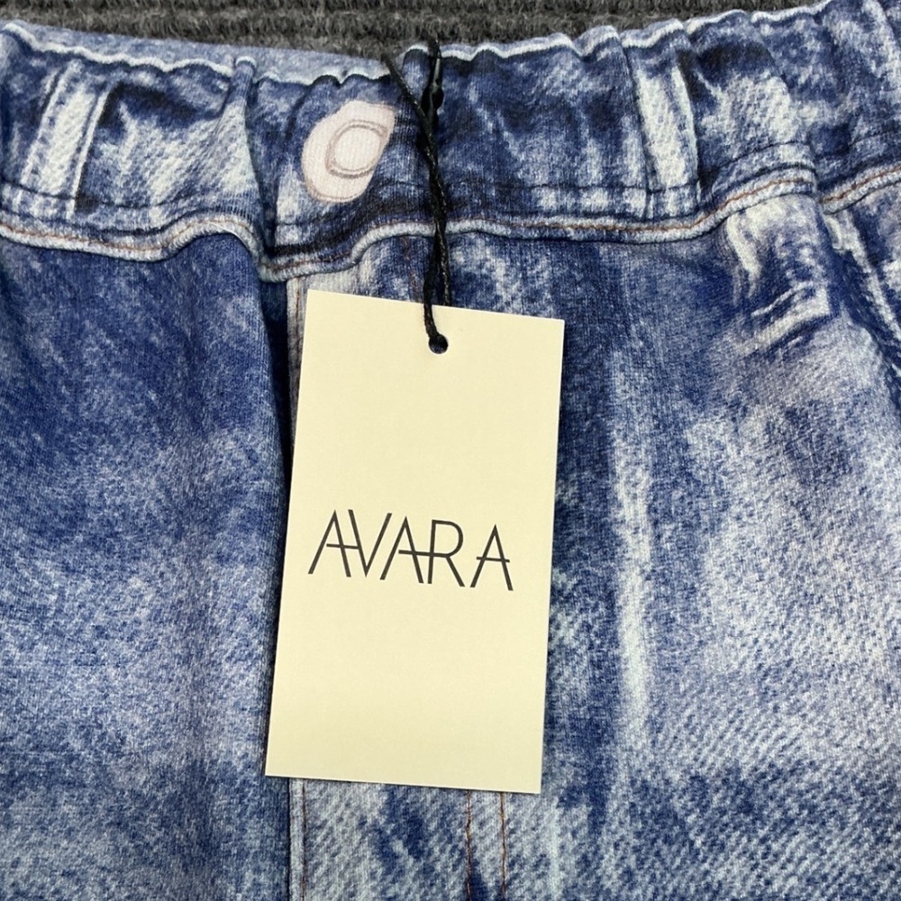 Avara Maeve Cotton Wide Leg Pull On Pants Women Medium Denim Blue New With Tags - Picture 7 of 10